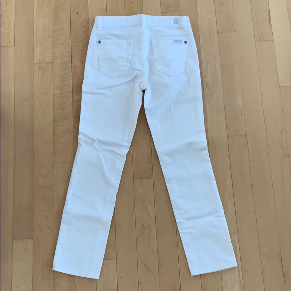 7 for all mankind white skinny jeans size 8